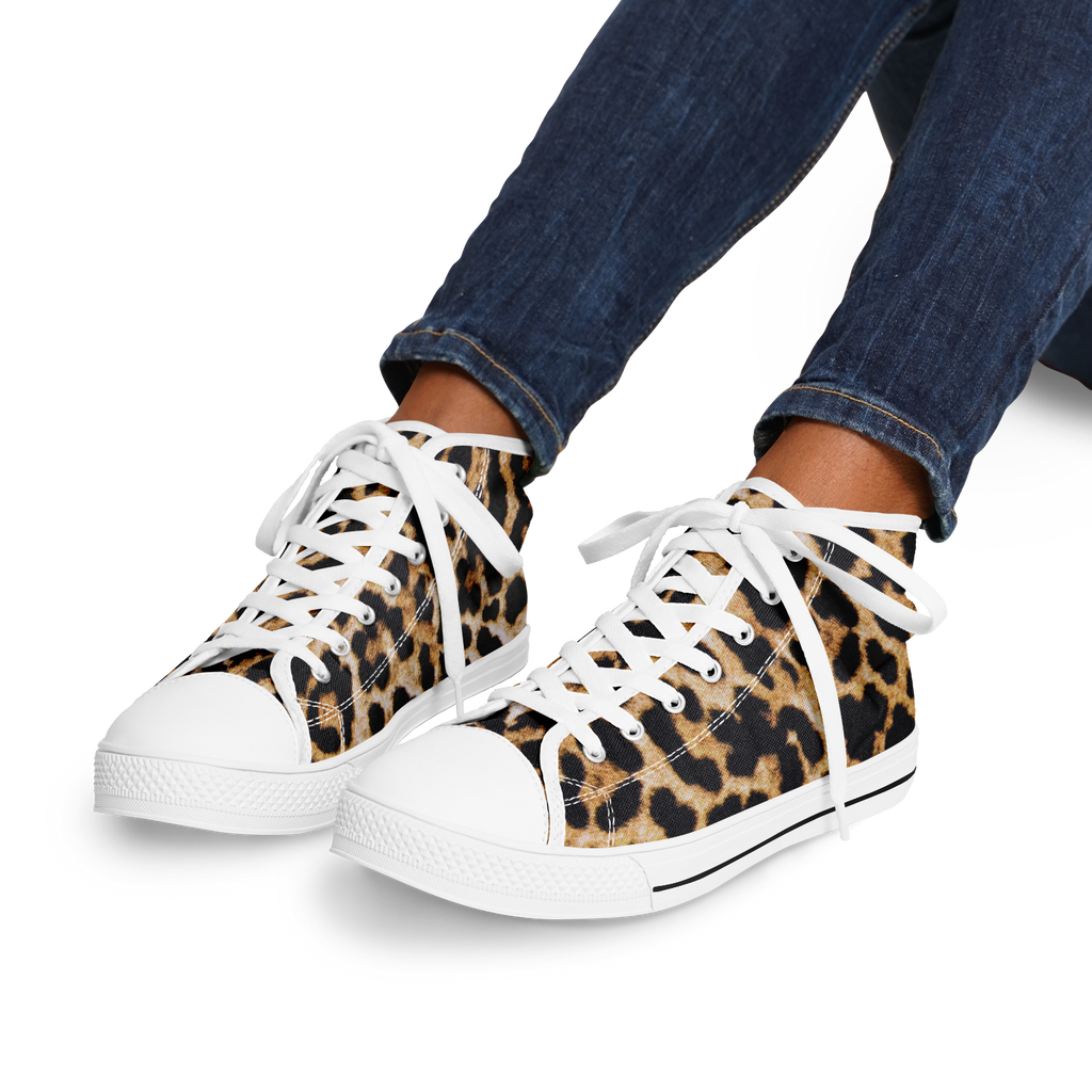 SNE4K | high top | leopard print | white details