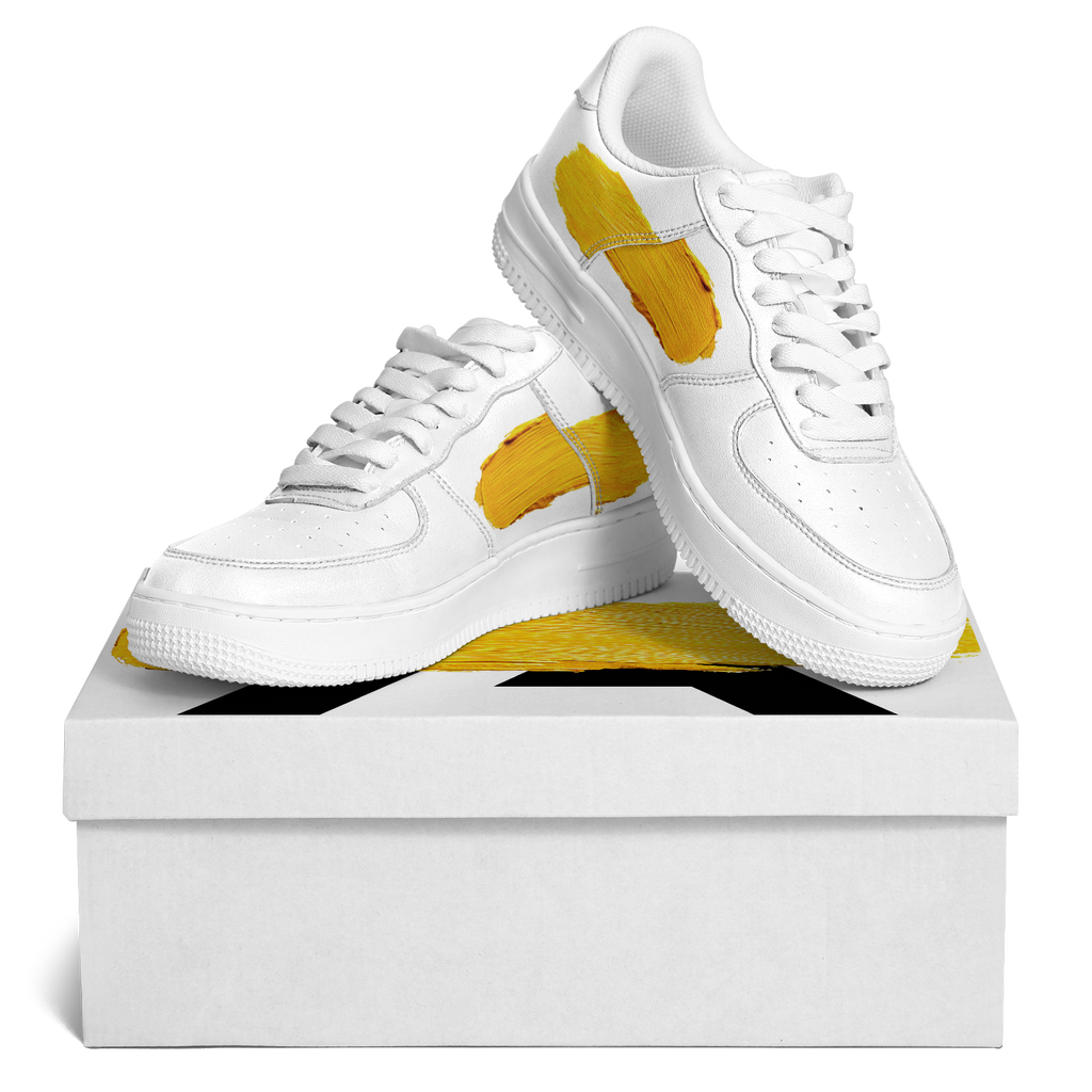 N | core low top | yellow paint stripe
