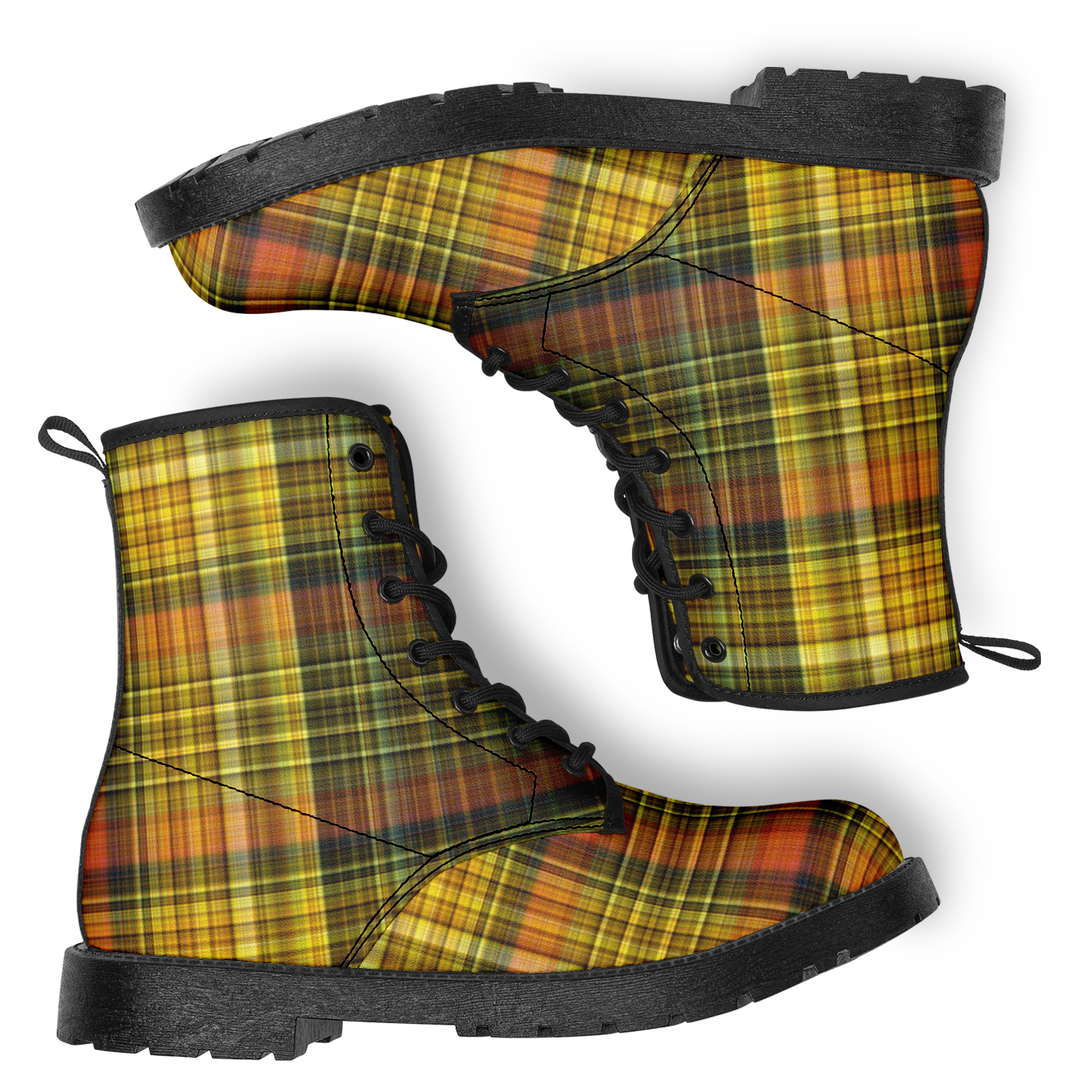 N | city strider boot | yellow plaid