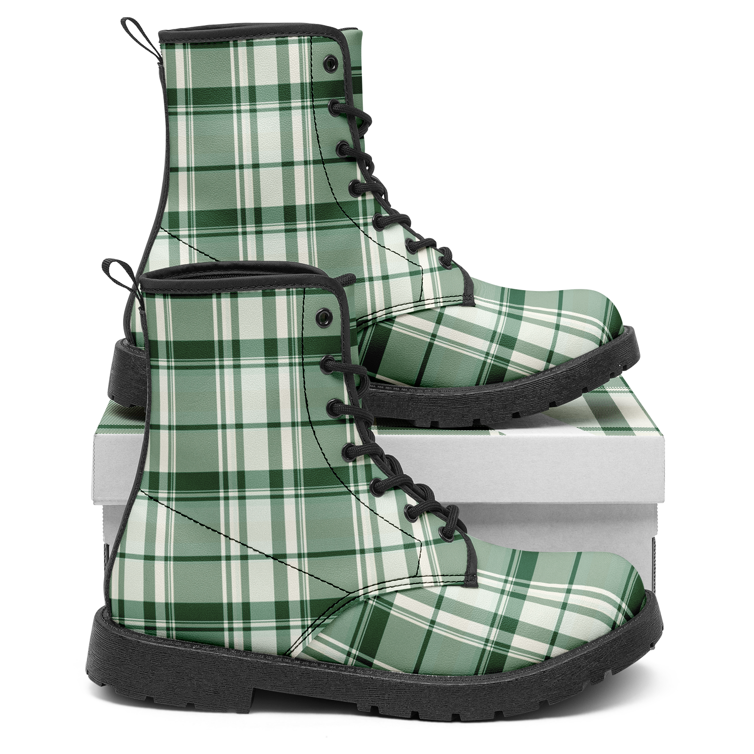 N | city strider boot | green plaid