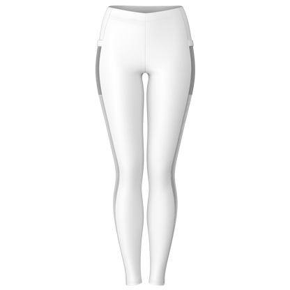 White Mesh Pocket Leggings - Arcadia Apparel