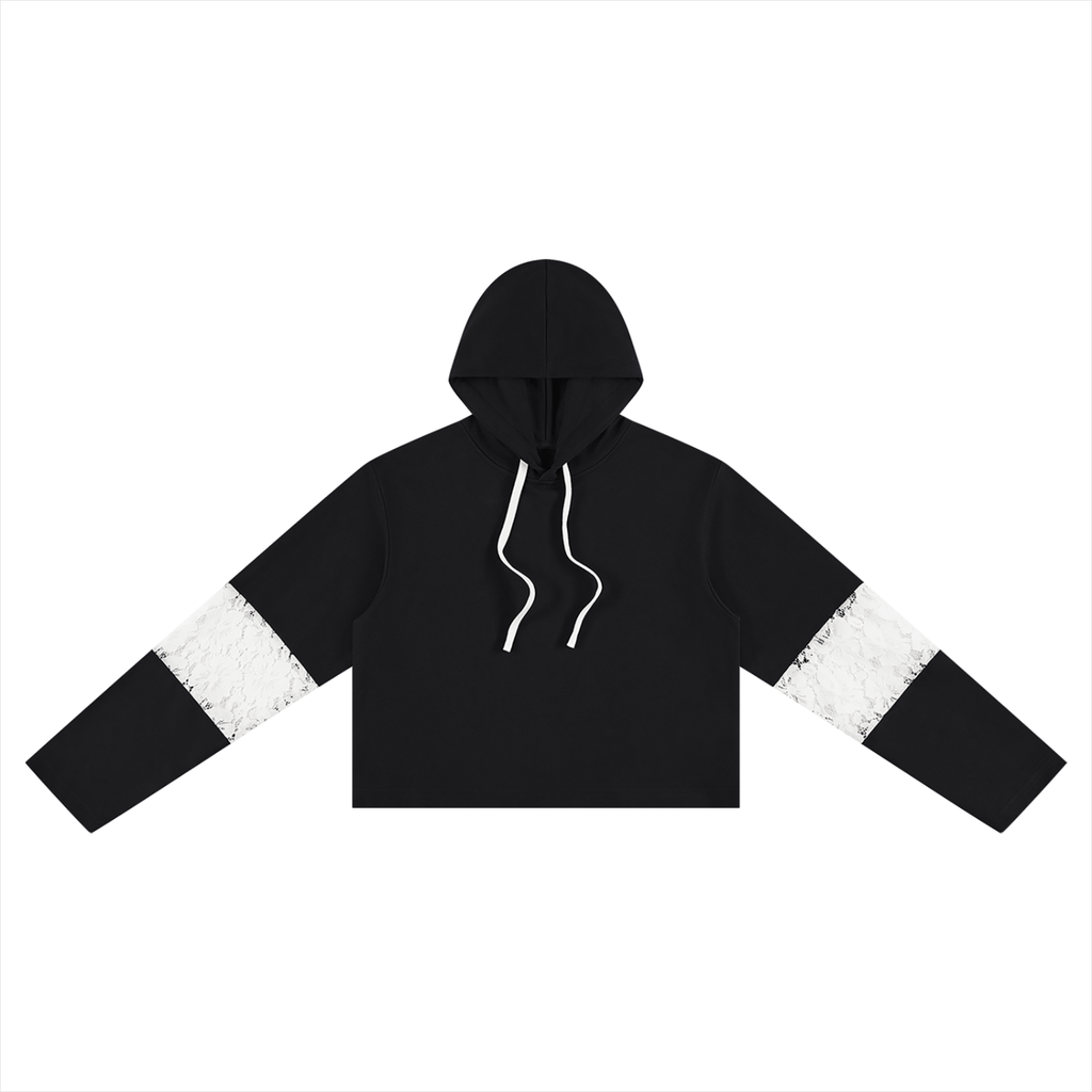all,arcaprl,wt0236,cropped,lace,panel,hoodie,women,woman,womens,womans,upper,body