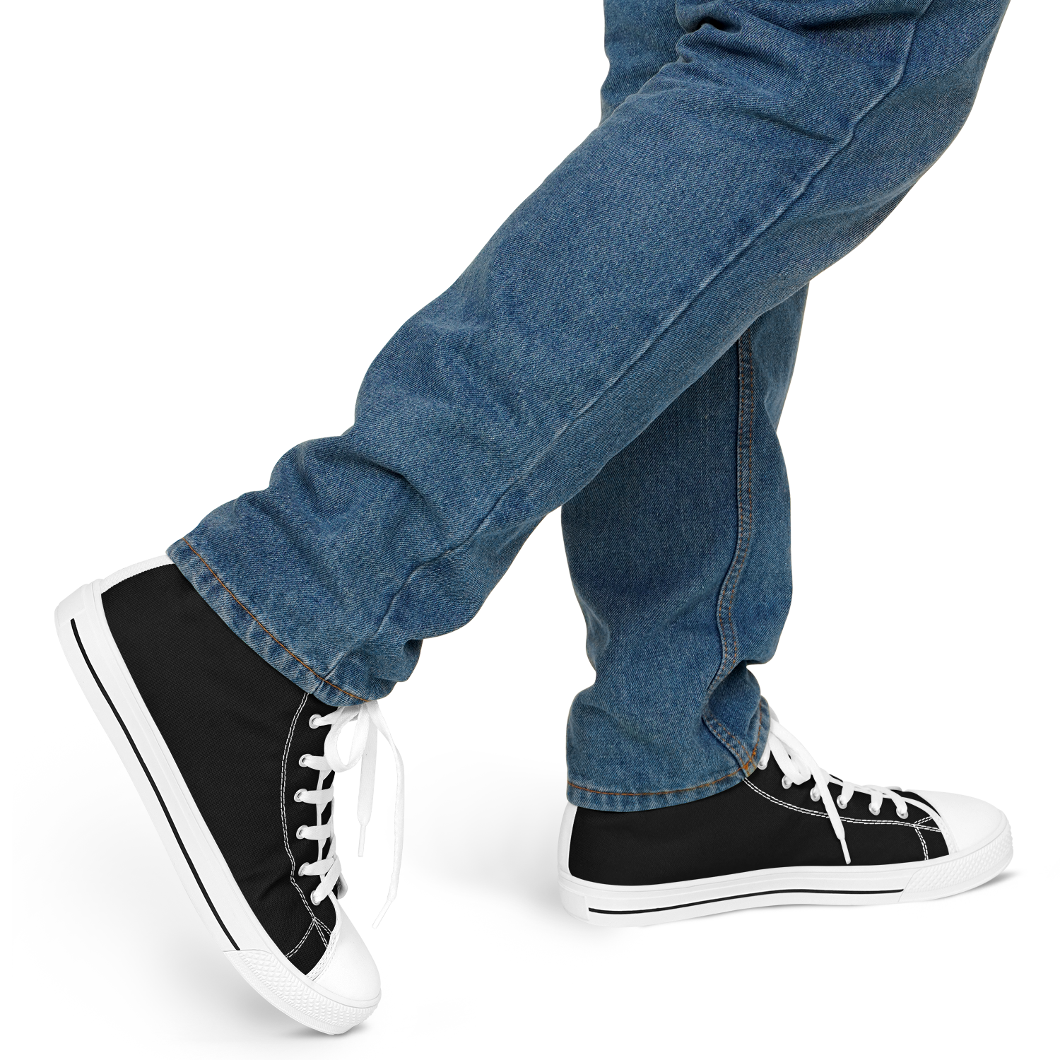 MEN'S PINNACLE HIGH TOP SNEAKERS | black | no logo