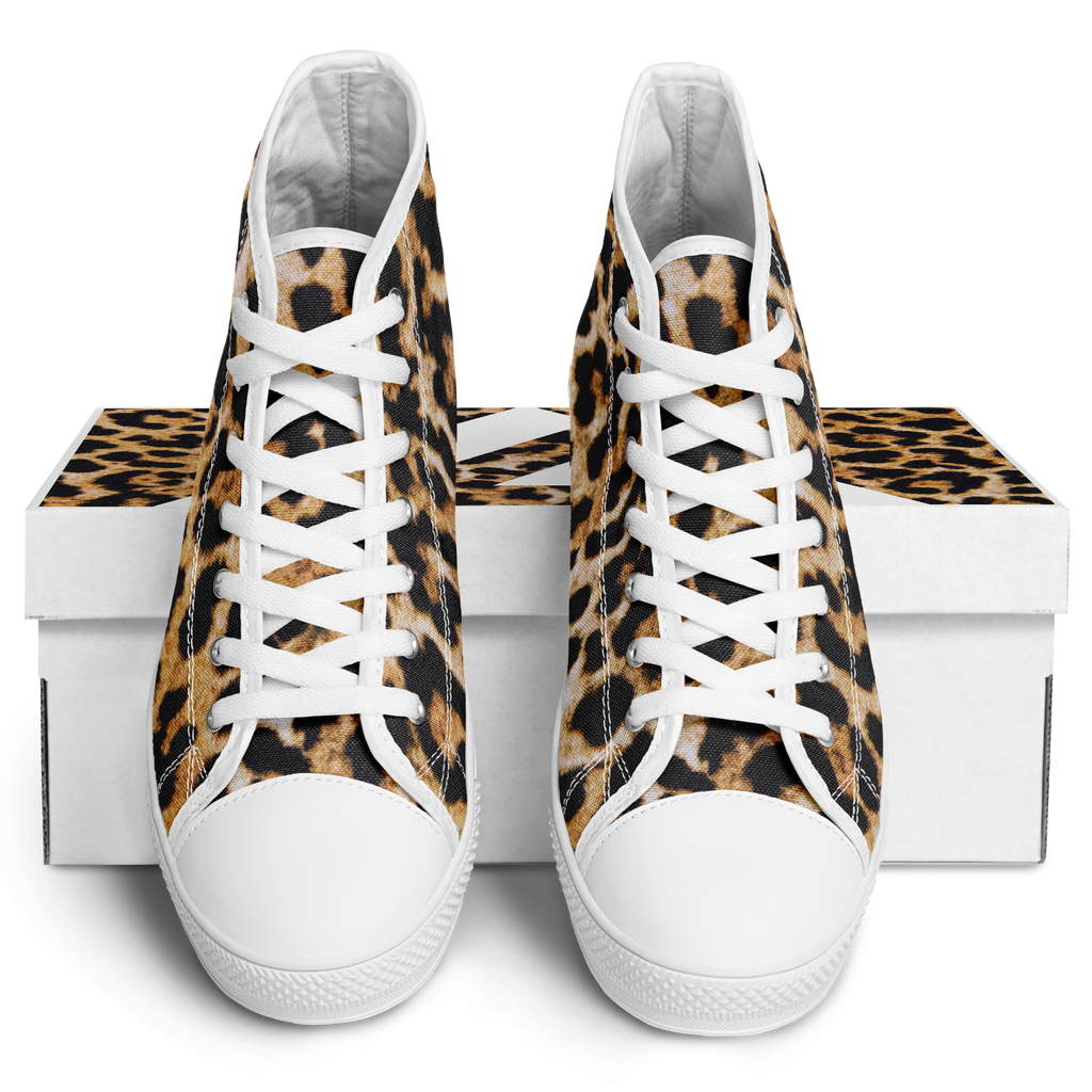 SNE4K | high top | leopard print | white details