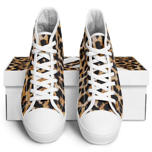 SNE4K | high top | leopard print | white details