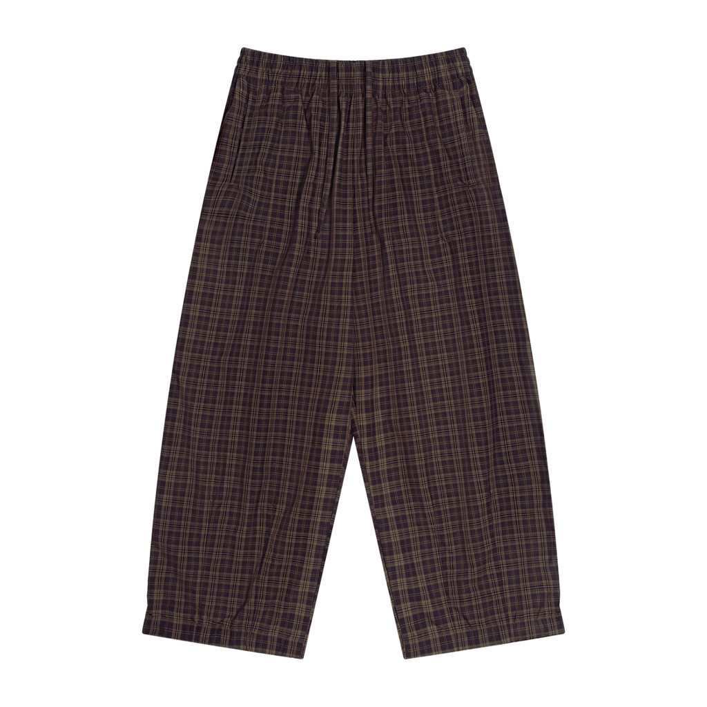Unisex Plaid Wide Leg Pants