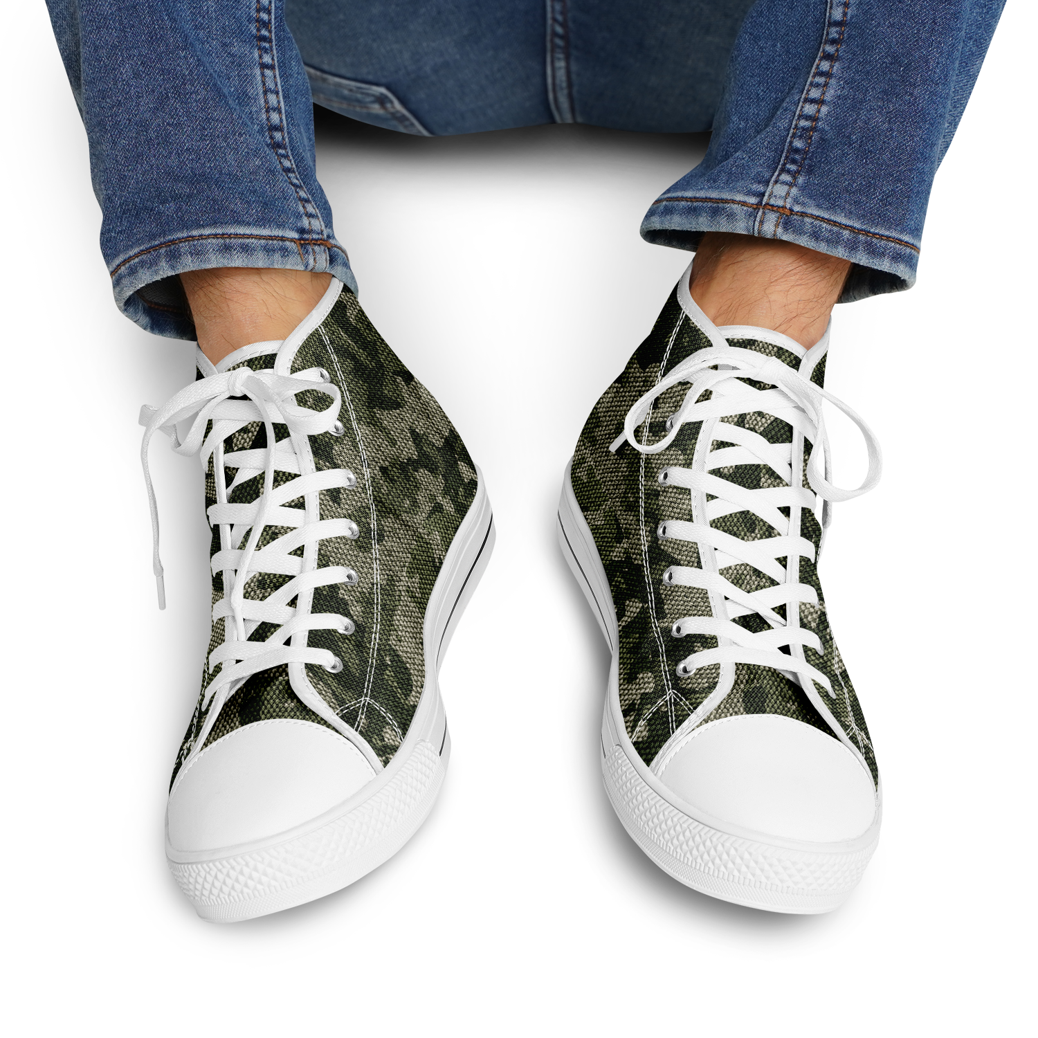 HIGH TOP | green camo | white sole