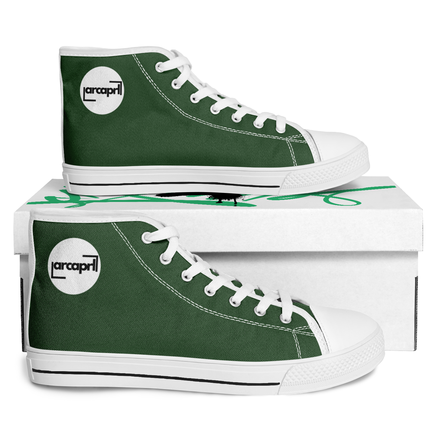 WOMEN'S PINNACLE HIGH TOP SNEAKERS | forest green