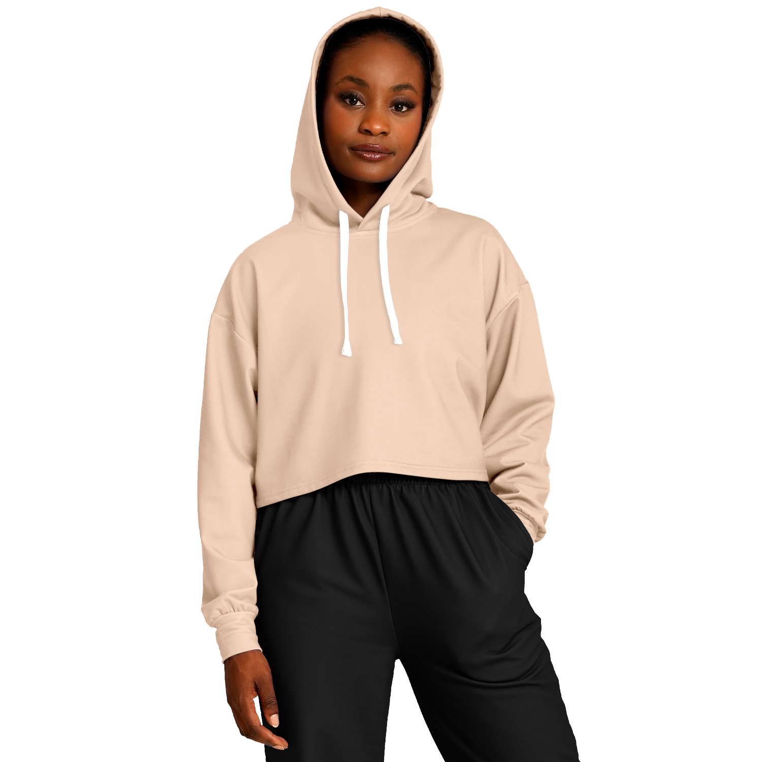 WOMEN'S SUMMIT CROPPED HOODIE | nude