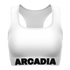 White Longline Sports Bra - Arcadia Apparel