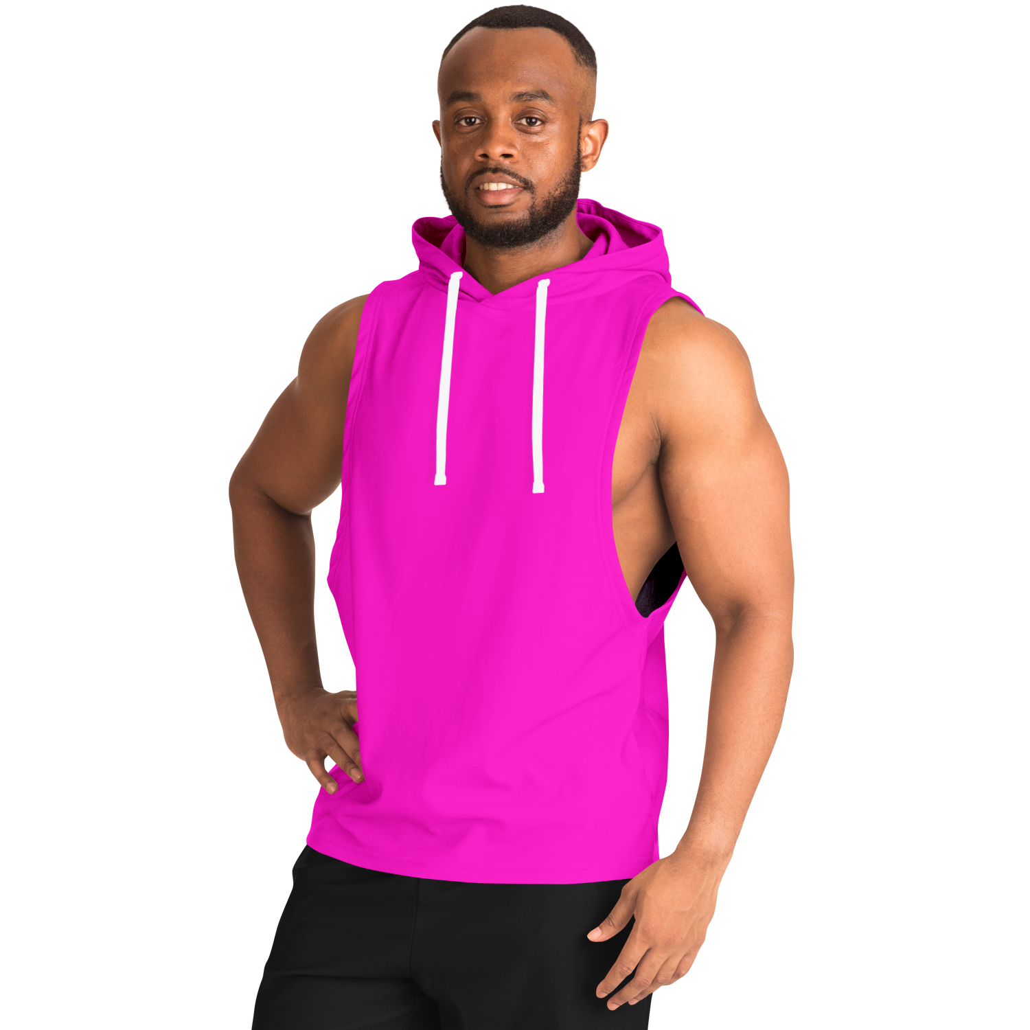 MEN'S SUMMIT SLEEVELESS HOODIE | cherry popsicle