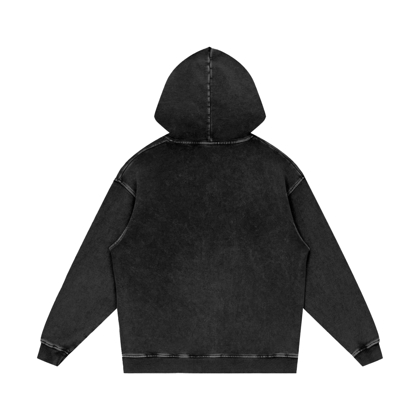M | SNOW WASHED LOOSE COTTON HOODIE | with logo - Arcadia Apparel