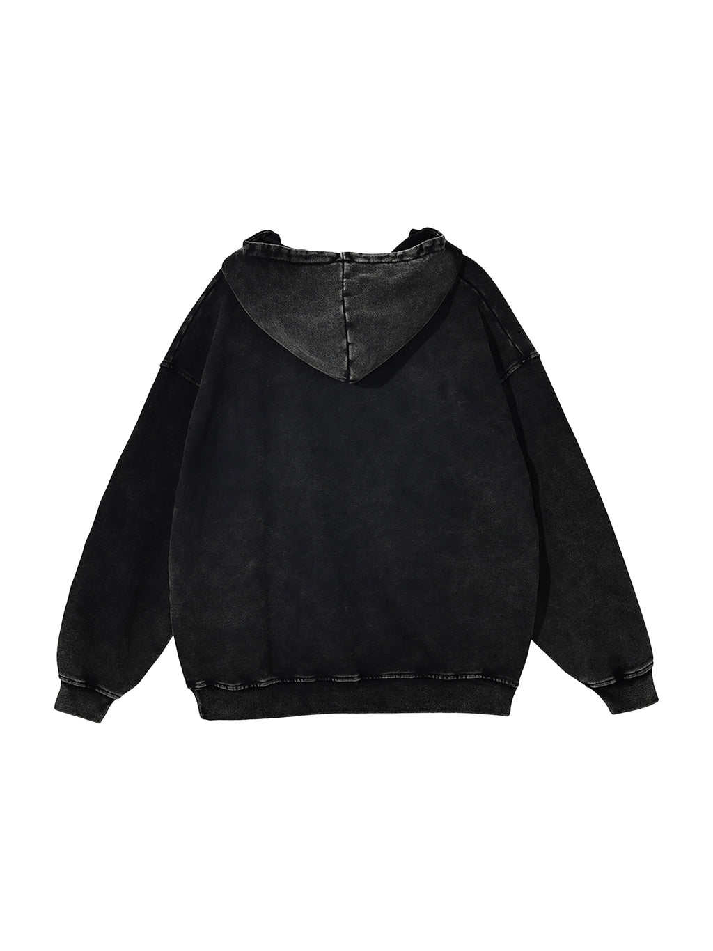 M | SNOW WASHED LOOSE COTTON HOODIE | no logo - Arcadia Apparel
