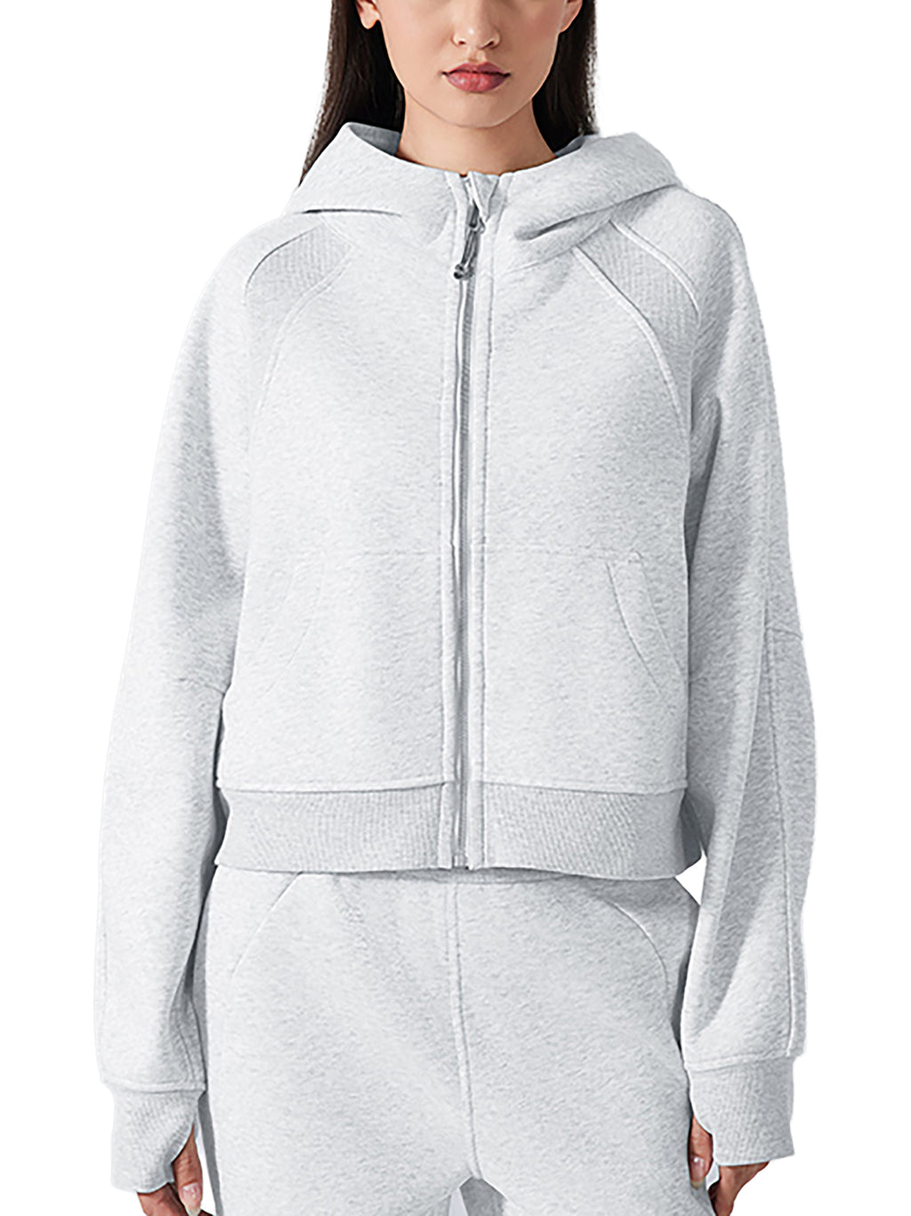 WOMEN'S ZIP-THROUGH HOODIE | cropped - Arcadia Apparel