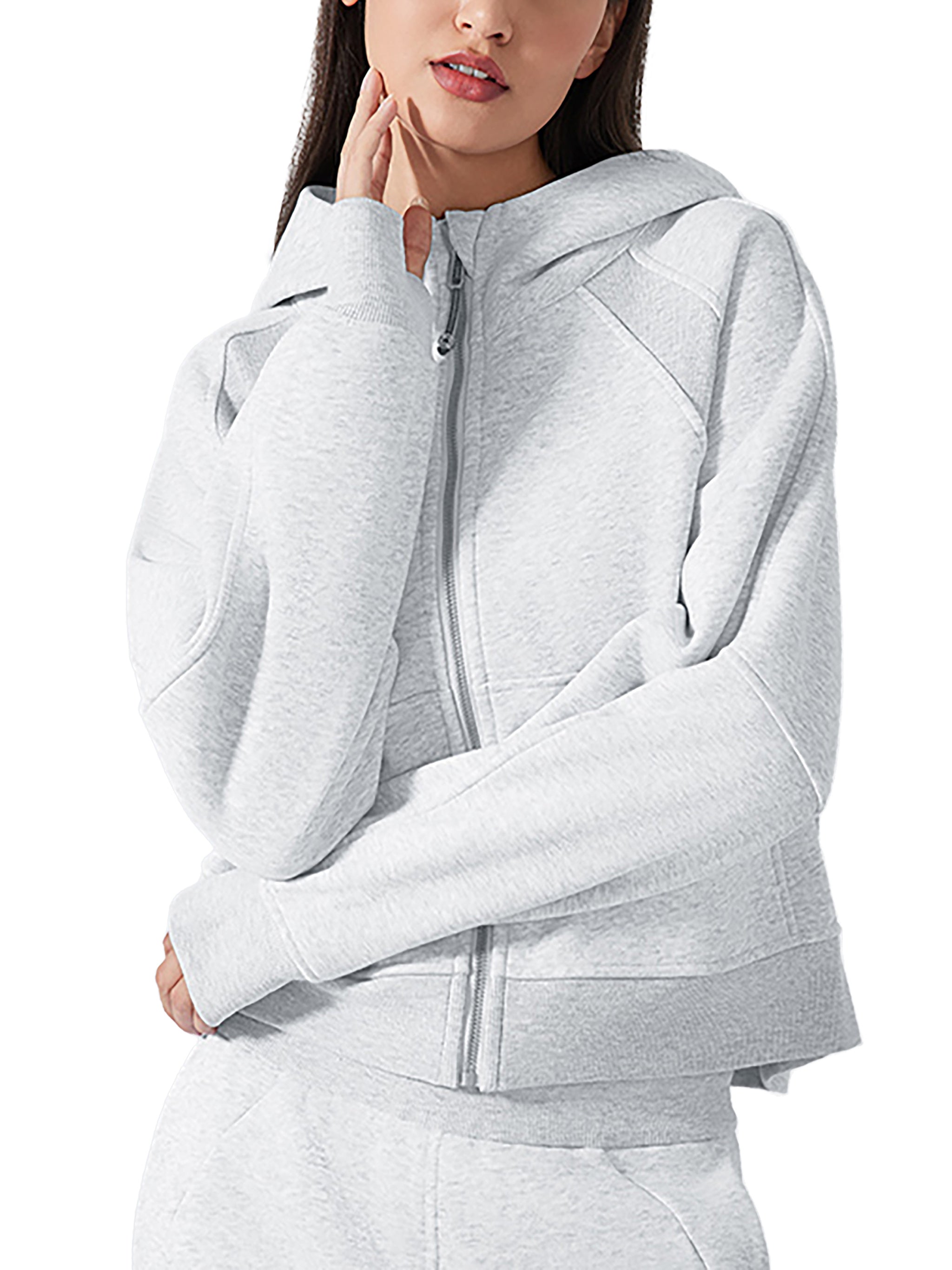WOMEN'S ZIP-THROUGH HOODIE | cropped - Arcadia Apparel