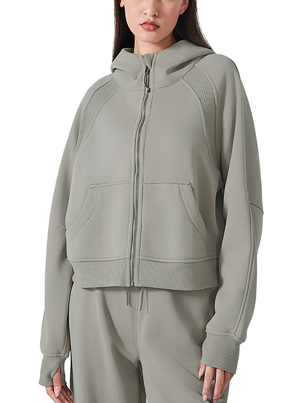 WOMEN'S ZIP-THROUGH HOODIE | cropped - Arcadia Apparel