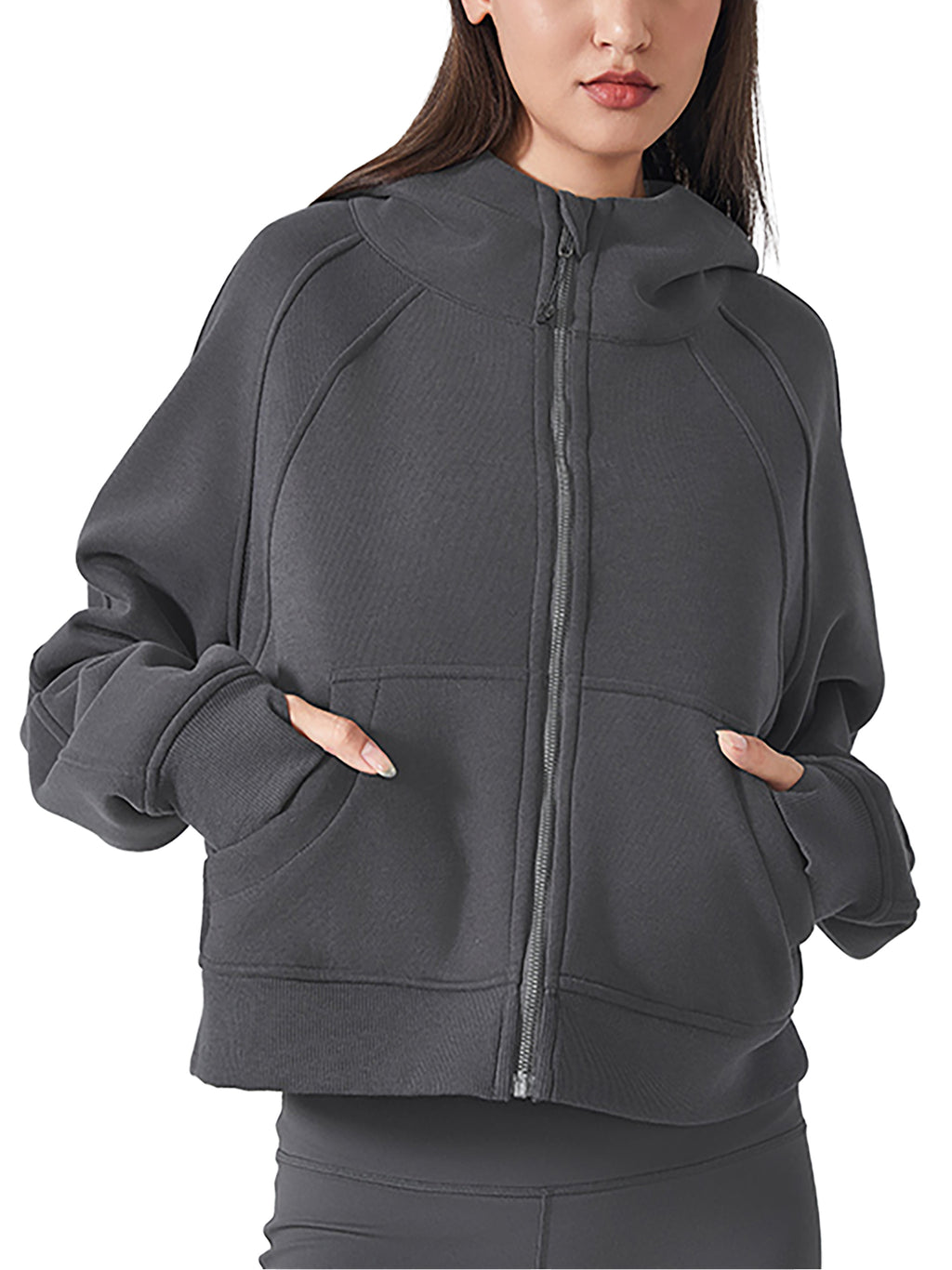 WOMEN'S ZIP-THROUGH HOODIE | cropped - Arcadia Apparel