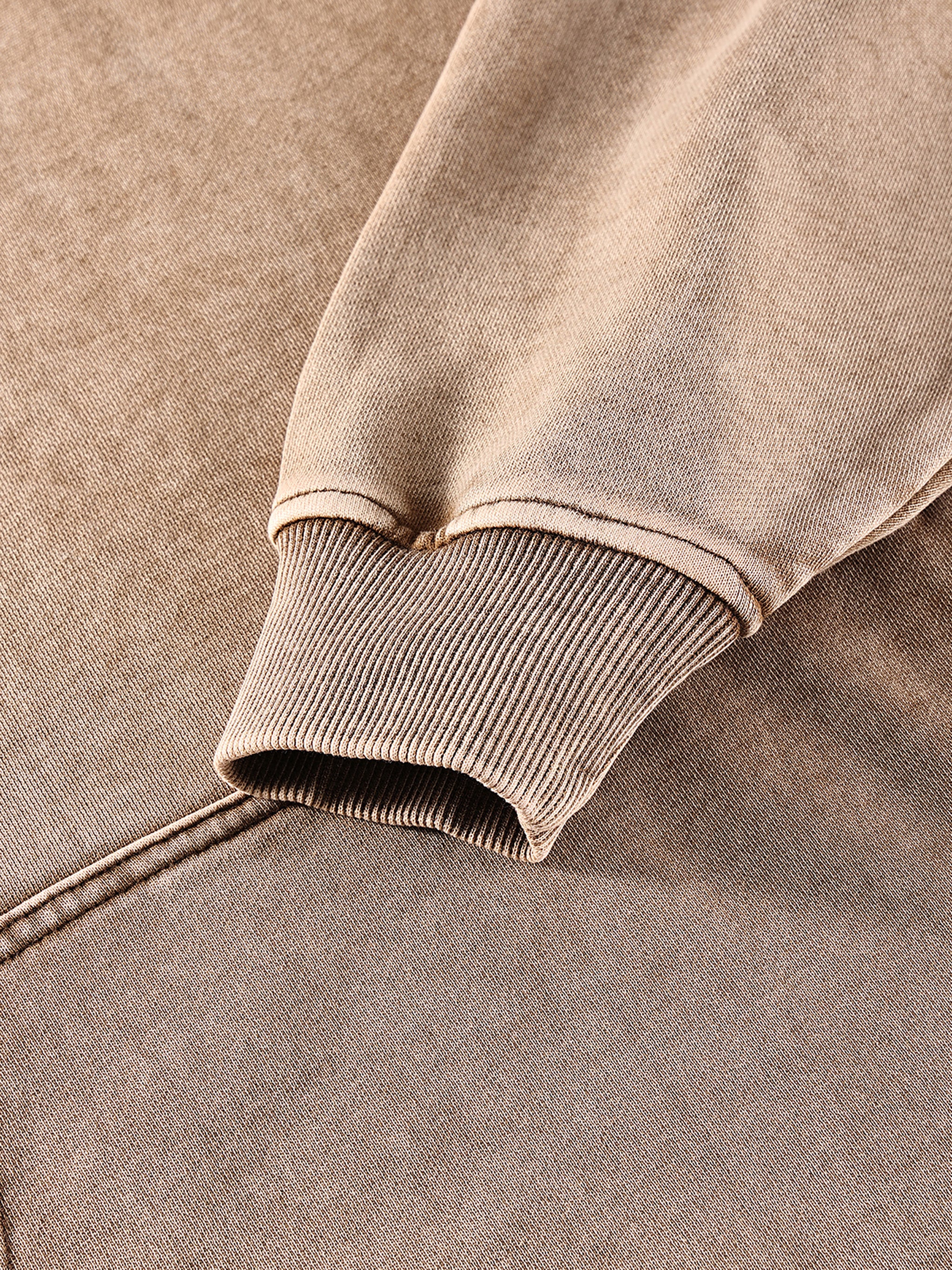 M | SNOW WASHED LOOSE COTTON HOODIE | no logo - Arcadia Apparel