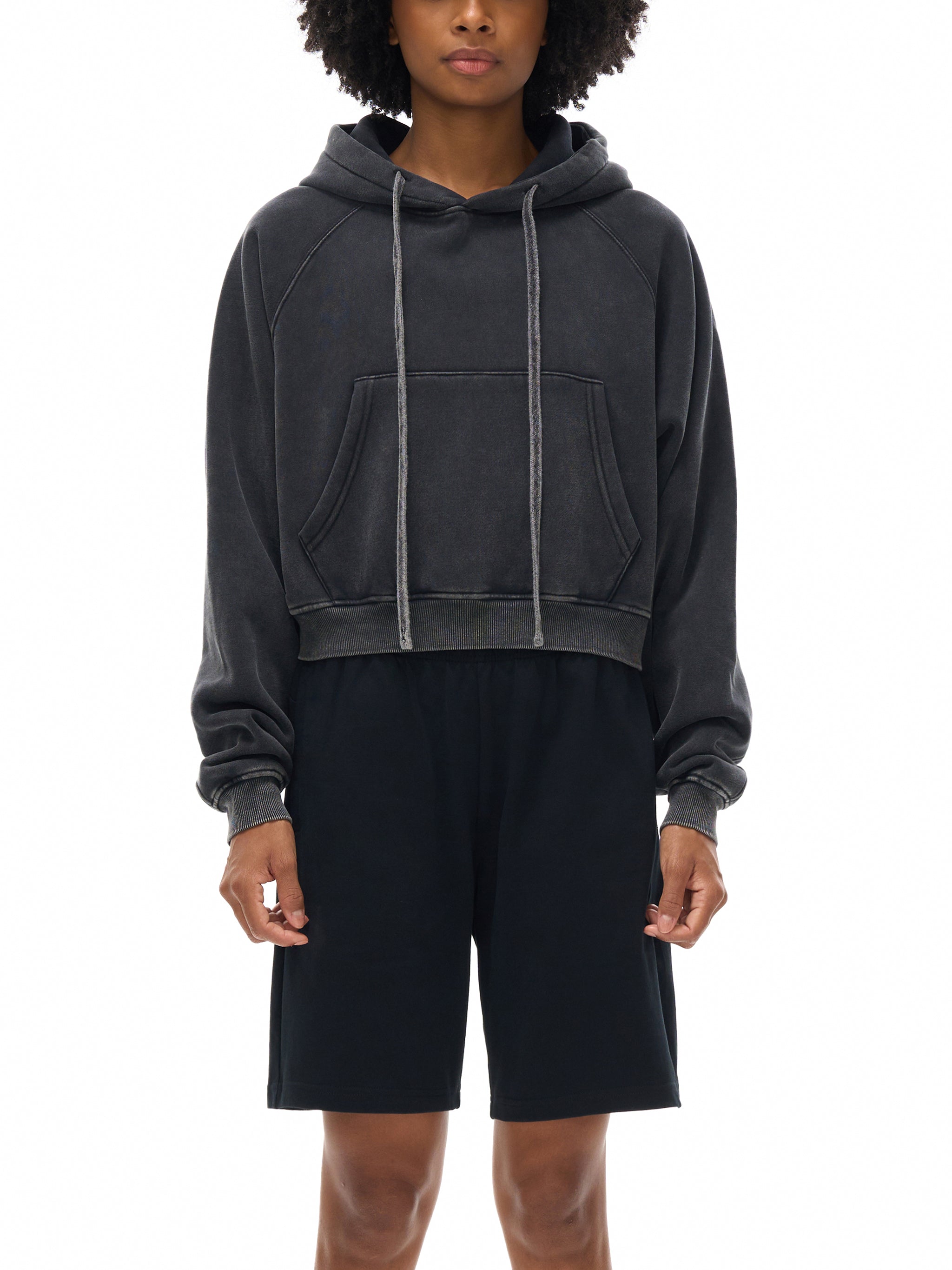 WOMEN'S SNOW WASHED HOODIE | cropped - Arcadia Apparel