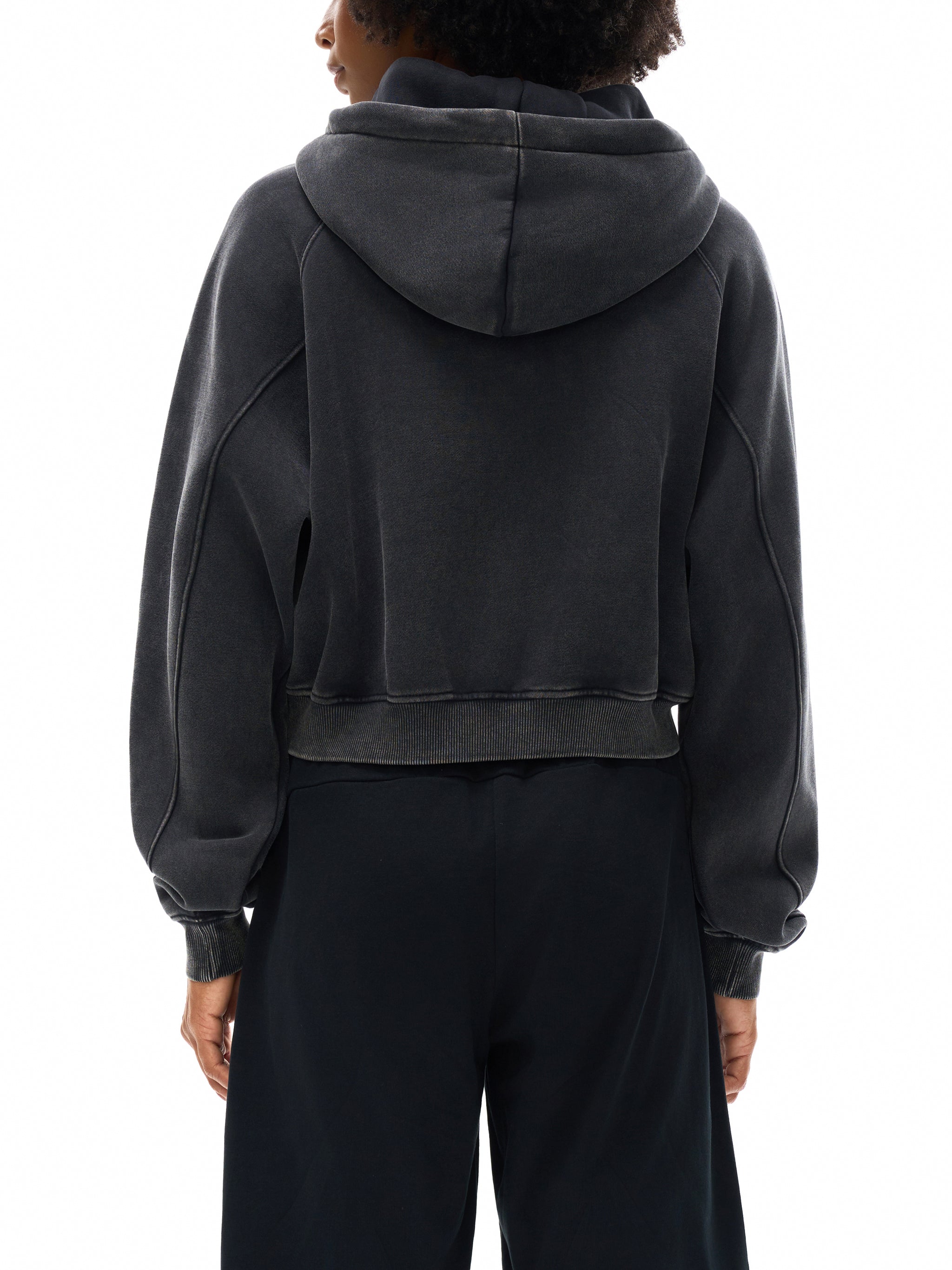 WOMEN'S SNOW WASHED HOODIE | cropped - Arcadia Apparel