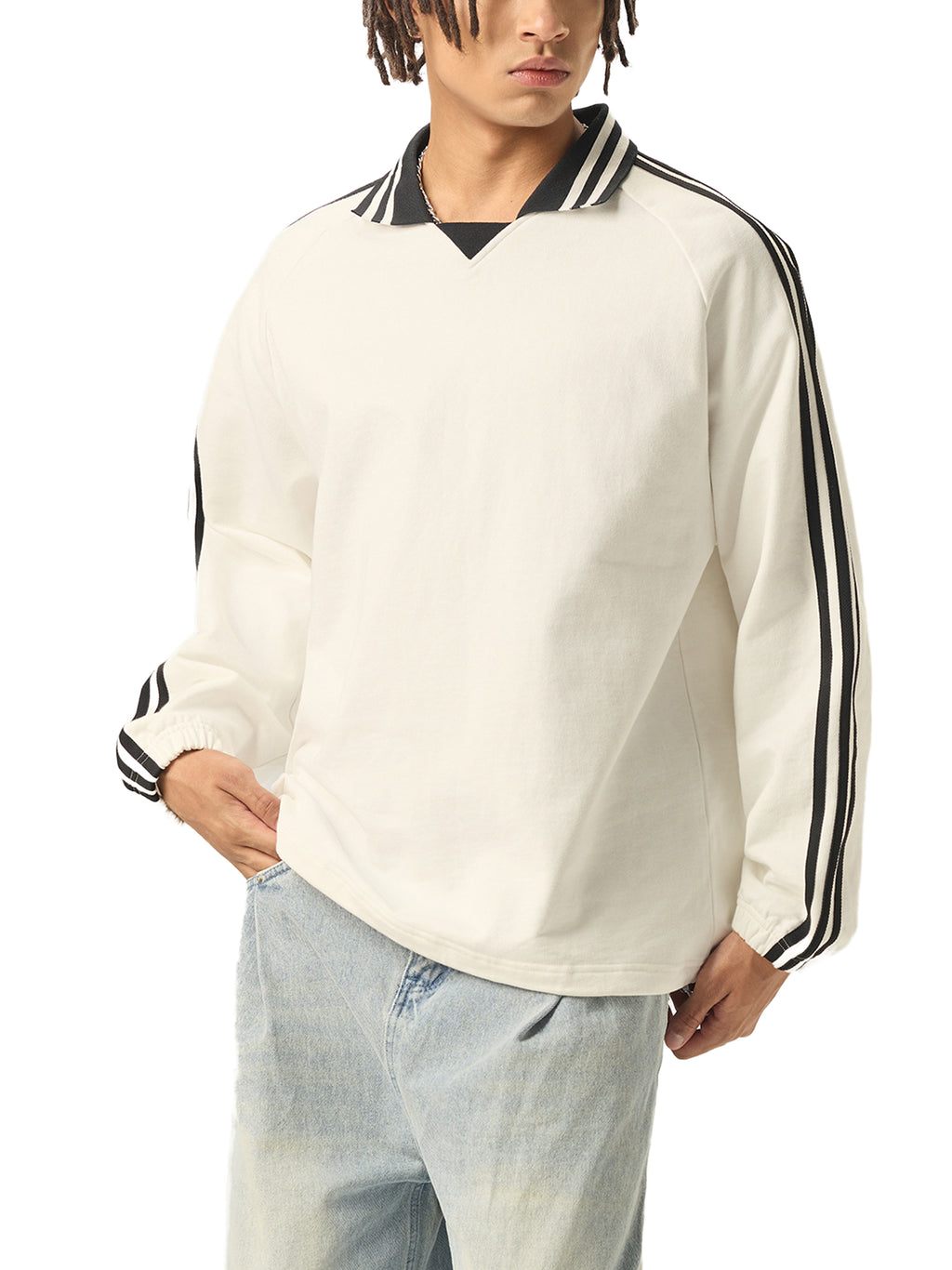 sweatshirt,collar,all,math,striped,men,mens,men's,lapel,contrast
