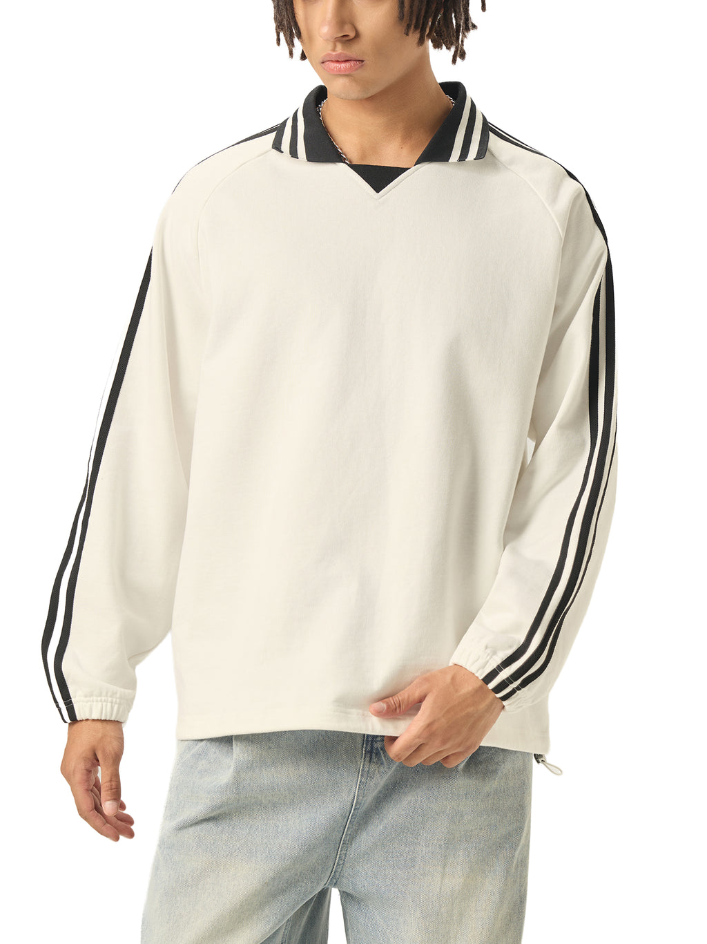 sweatshirt,collar,all,math,striped,men,mens,men's,lapel,contrast