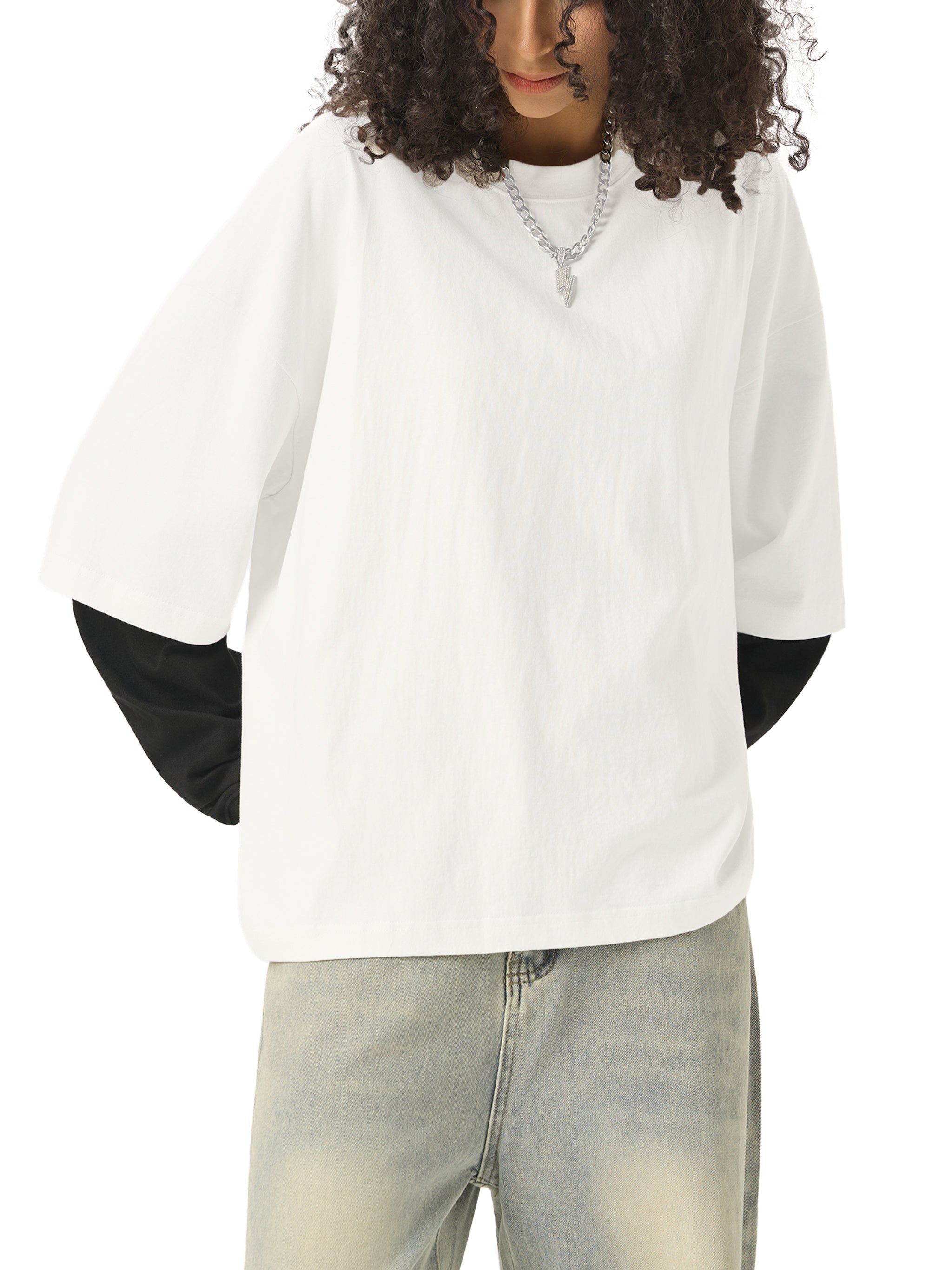 all,arcaprl,arcadia apparel,arcadia,layered,contrast sleeve,cotton,t-shirt,tee,one-size