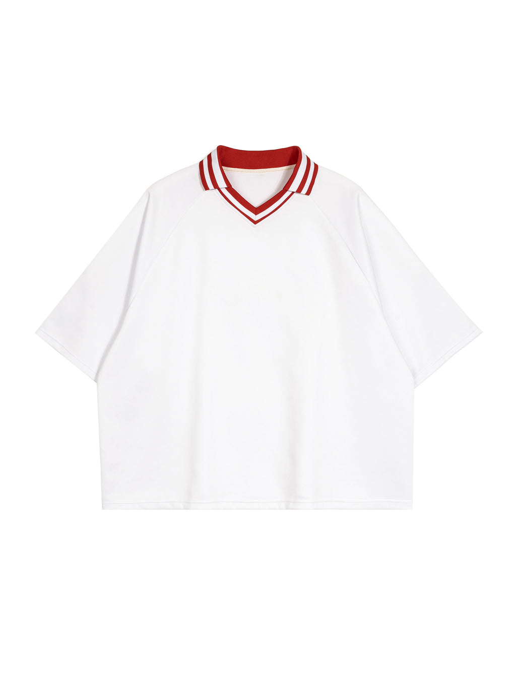 math,wath,mens athleisure,womens athleisure,contrast,lapel,all,collar,boxy,t-shirt