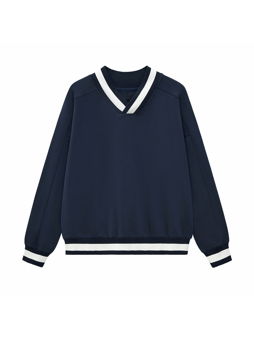 neutral,new,all,v-neck,collar,sweatshirt,boxy,oversized,contrast,nath