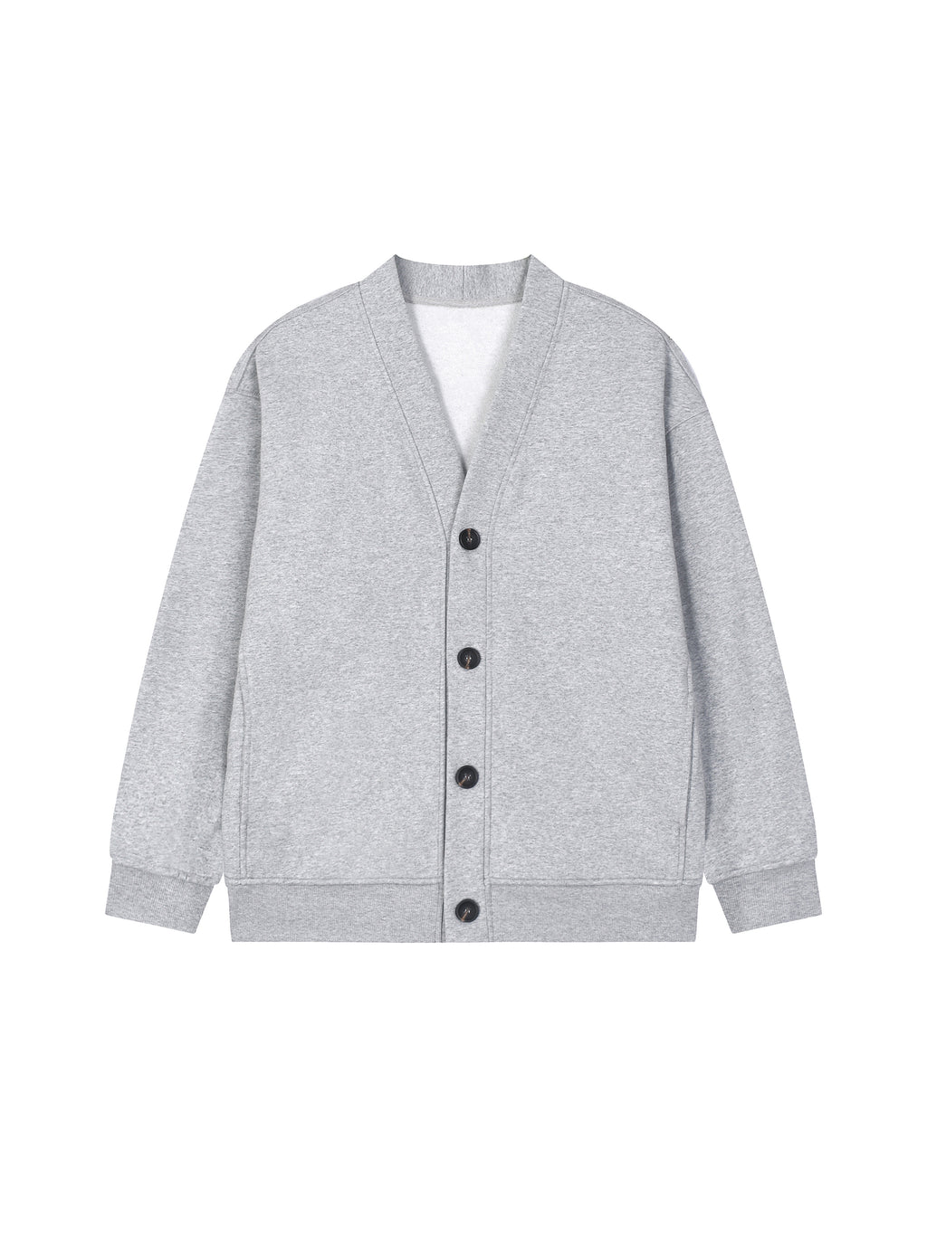 M | essential heavyweight sweat cardigan