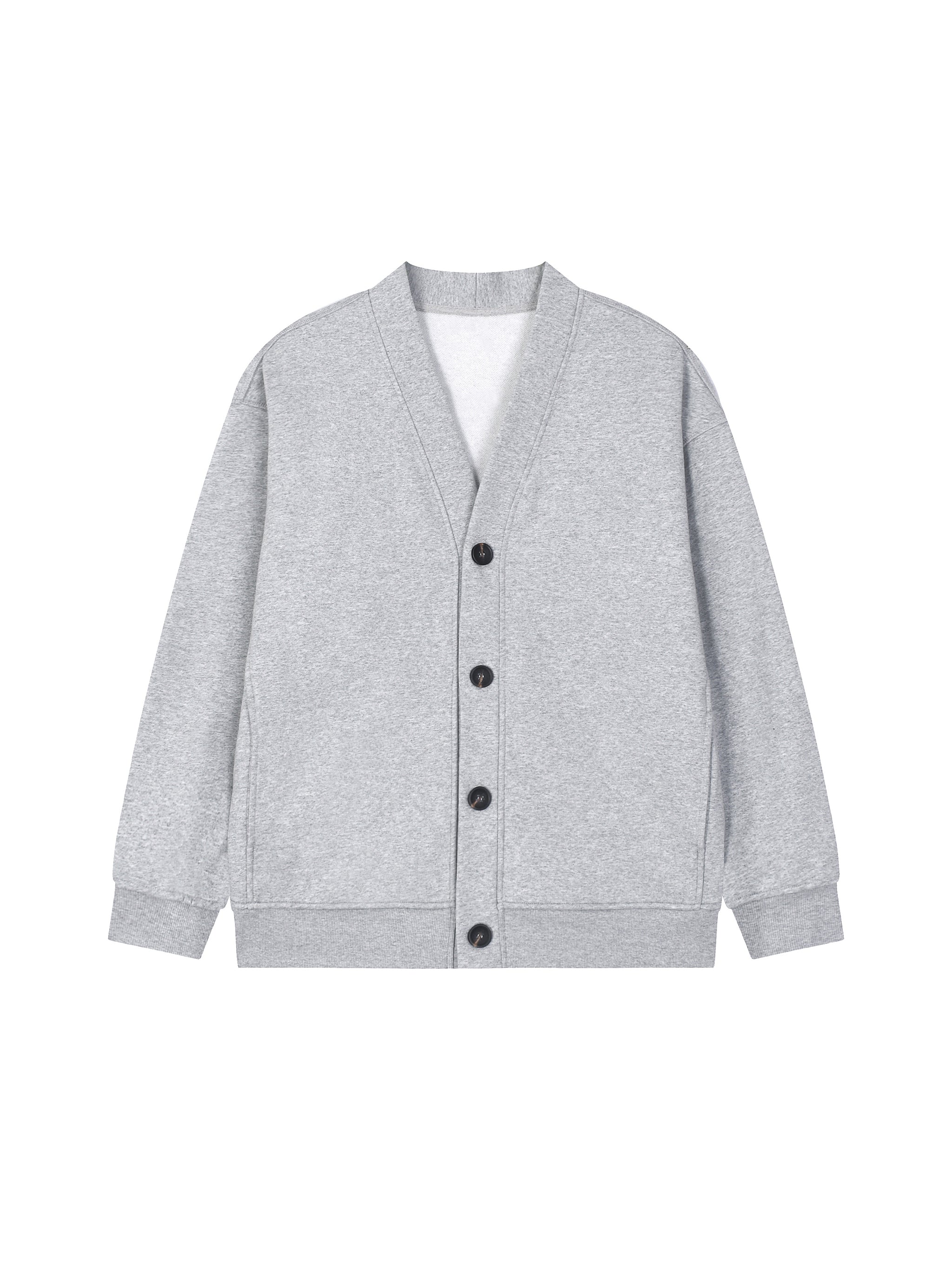 M | essential heavyweight sweat cardigan