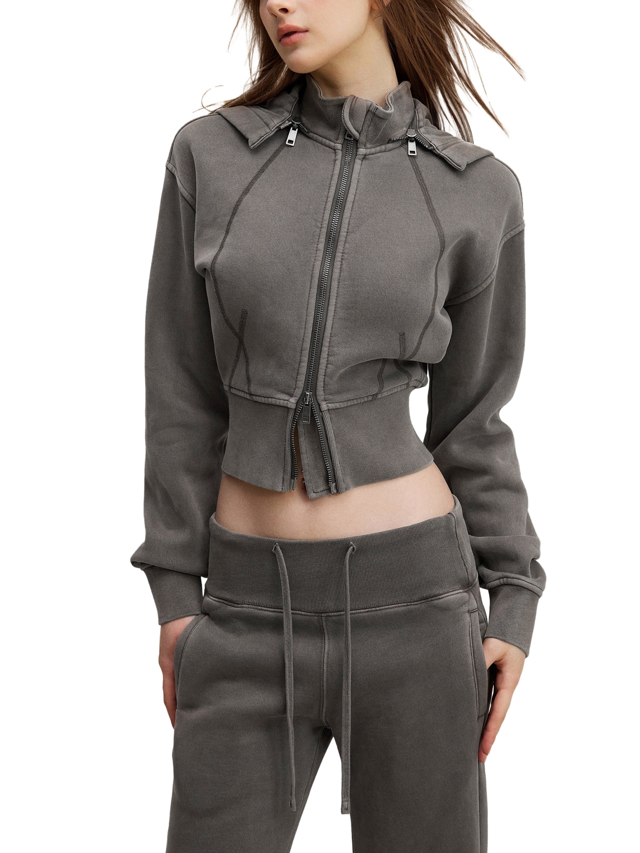 all,arcaprl,arcadia apparel,arcadia,vintage washed,cropped,fleece,hoodie,womens,upper