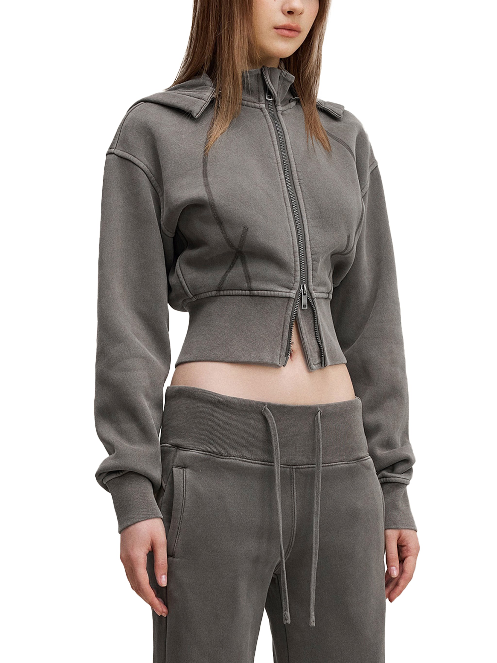 all,arcaprl,arcadia apparel,arcadia,vintage washed,cropped,fleece,hoodie,womens,upper