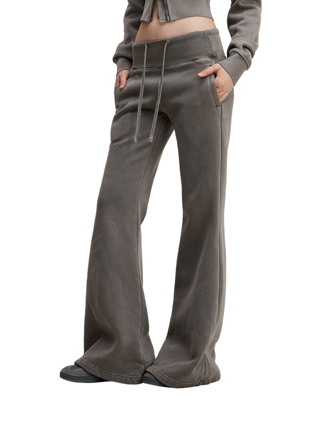 all,arcaprl,arcadia apparel,arcadia,vintage washed,flared,fleece,pants,womens,lower