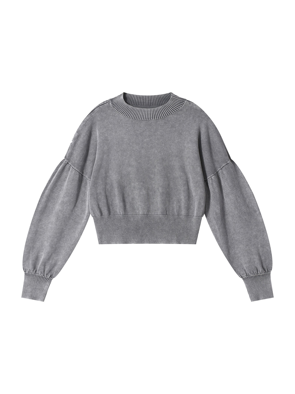 mineral,wash,balloon,sleeve,cropped,sweater,wath,all,women,arcaprl