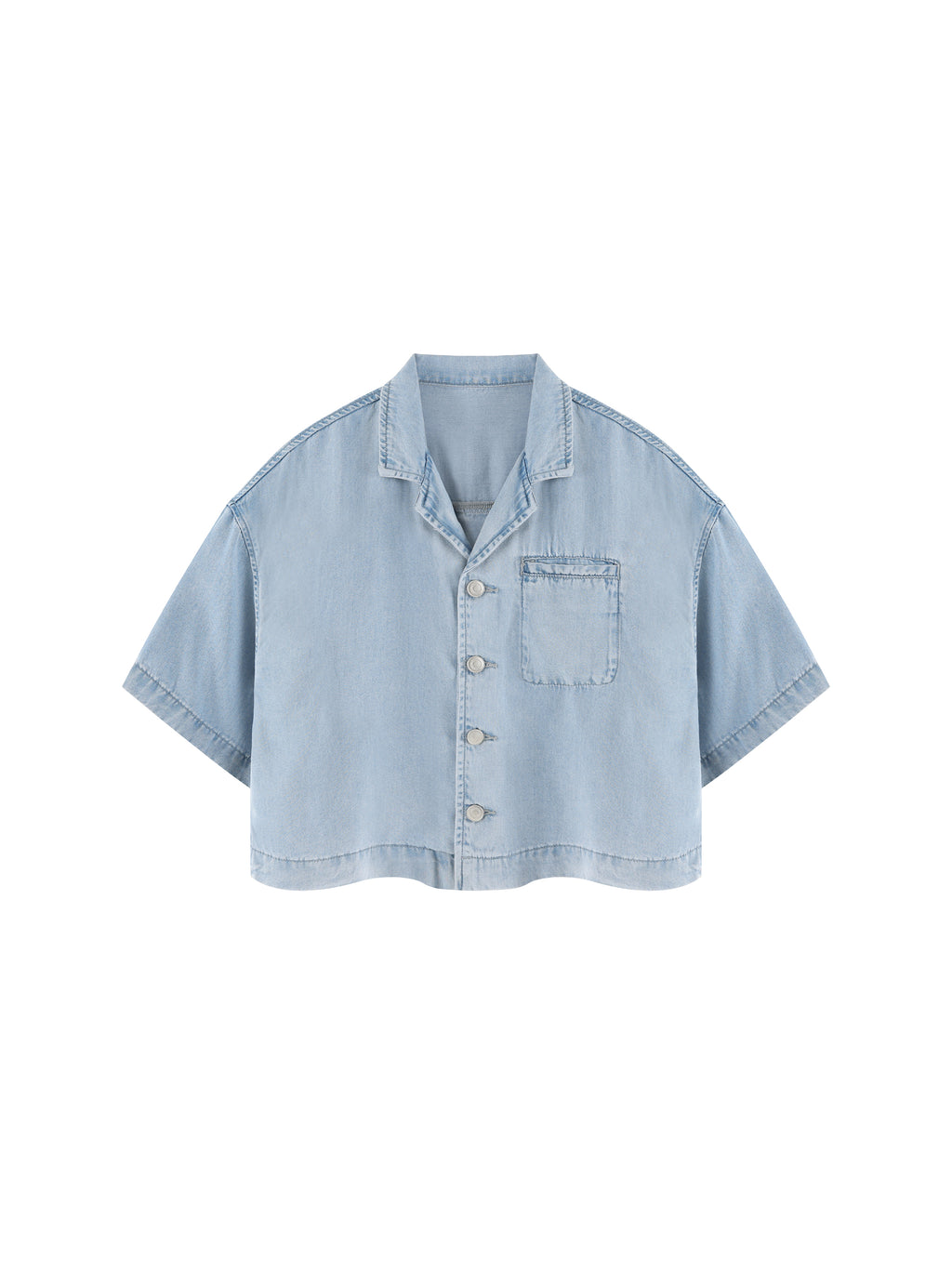all,arcaprl,vintage,wash,boxy,cropped ,shirt,women's,upper body,100% lyocell