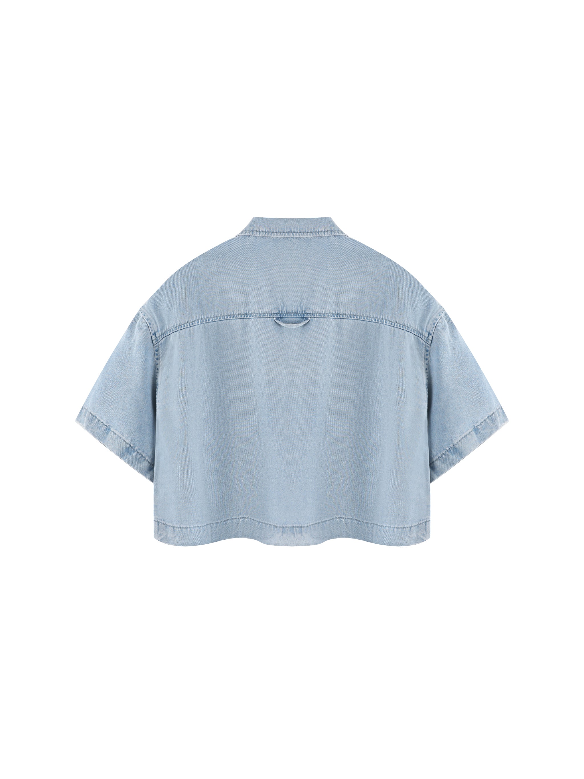 all,arcaprl,vintage,wash,boxy,cropped ,shirt,women's,upper body,100% lyocell