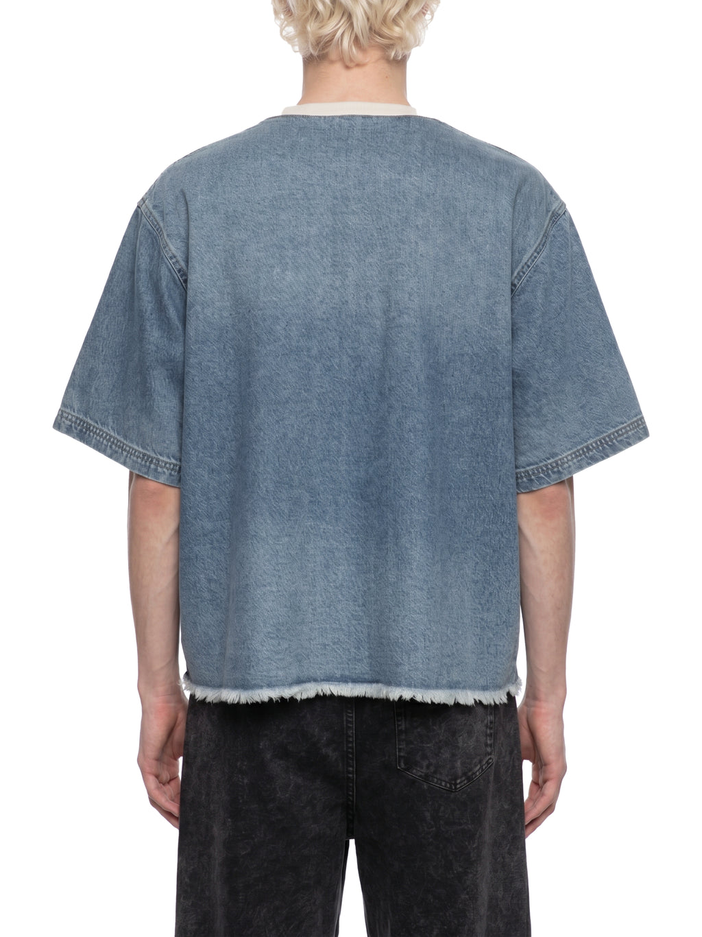 all,arcaprl,one-size,upper body,vintage,wash,boxy,raw-hem,denim,t-shirt