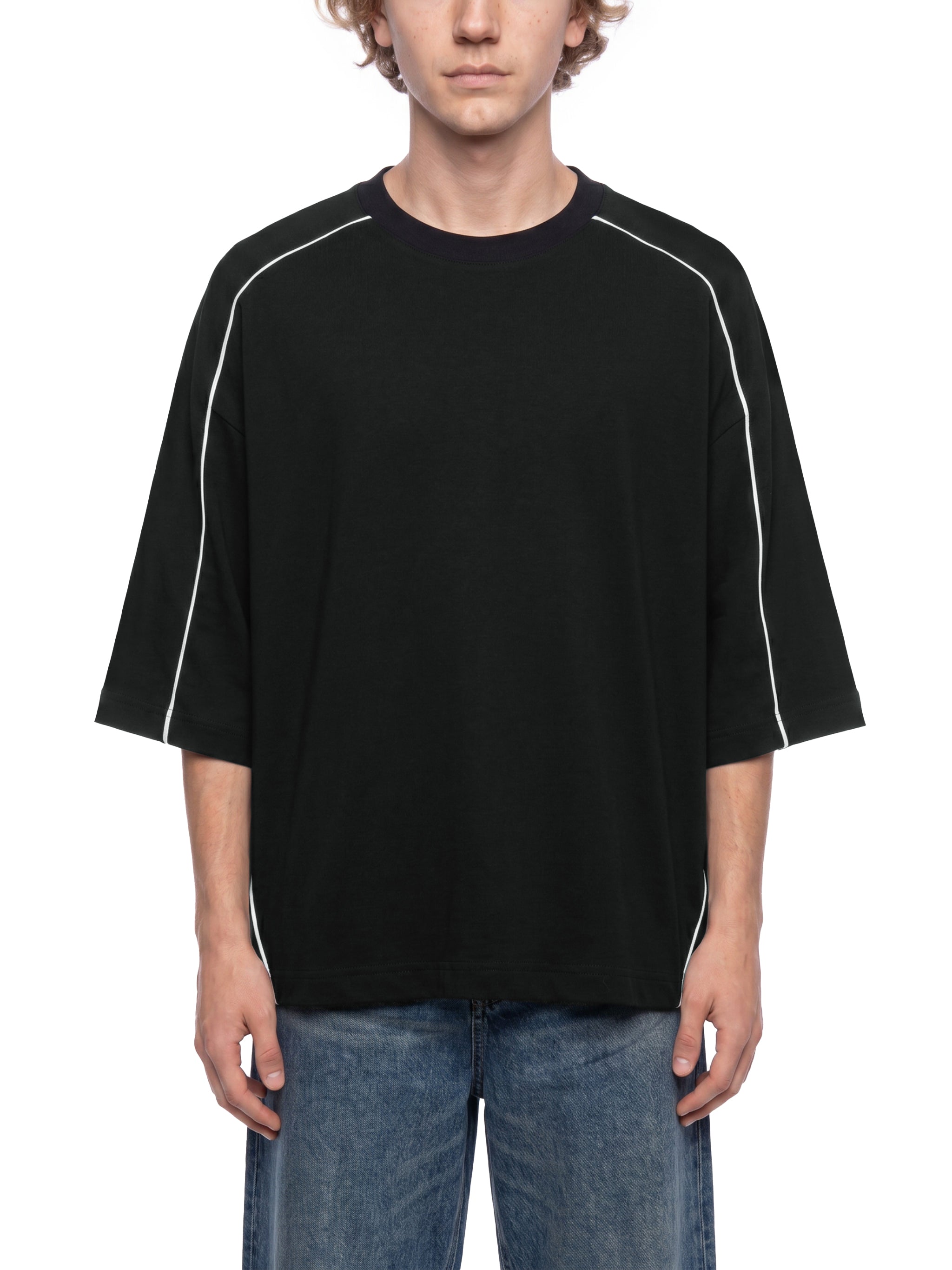 all,arcaprl,heavyweight,boxy,piping,t-shirt,tee,one-size,upper body,ut0122