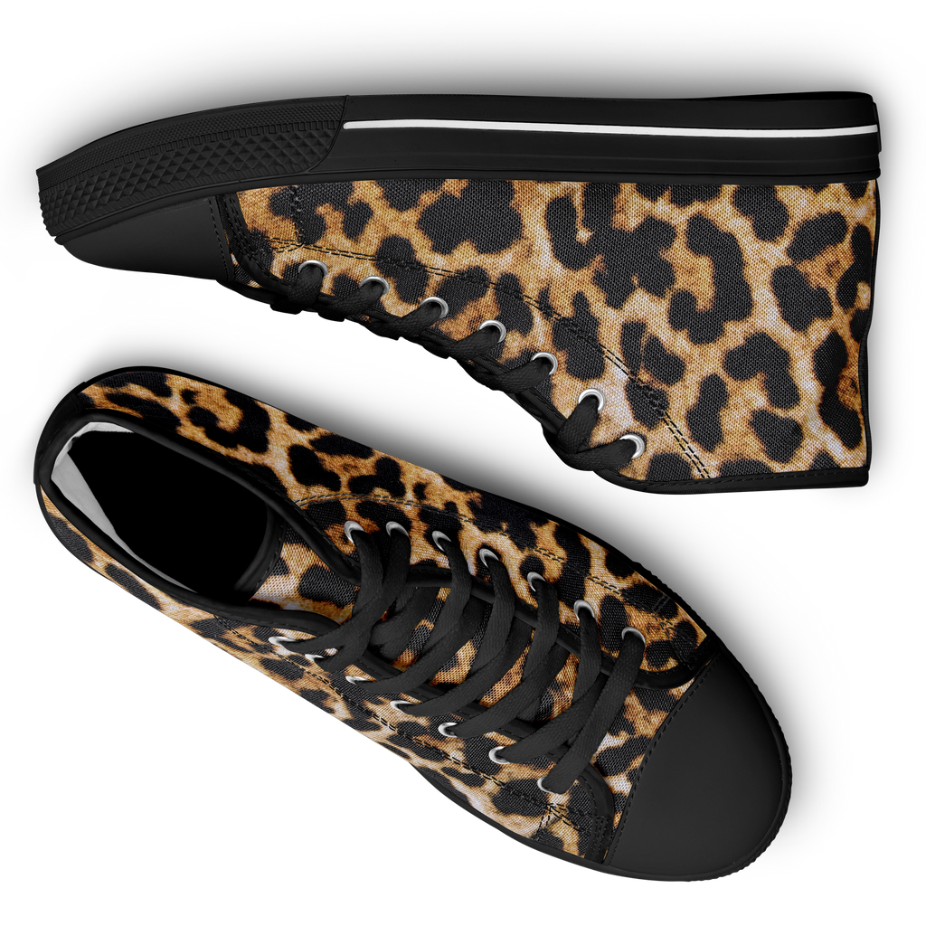 SNE4K | high top | leopard print | black details - Arcadia Apparel