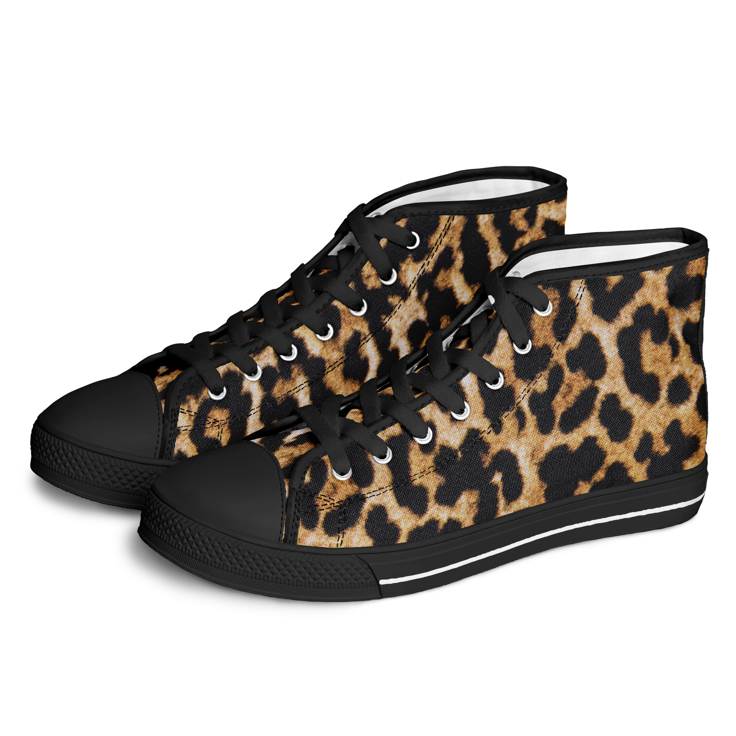 SNE4K | high top | leopard print | black details - Arcadia Apparel