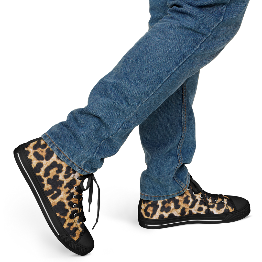 SNE4K | high top | leopard print | black details - Arcadia Apparel