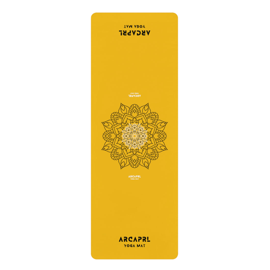 Yellow Spirit Flower Rubber Yoga Mat - Arcadia Apparel