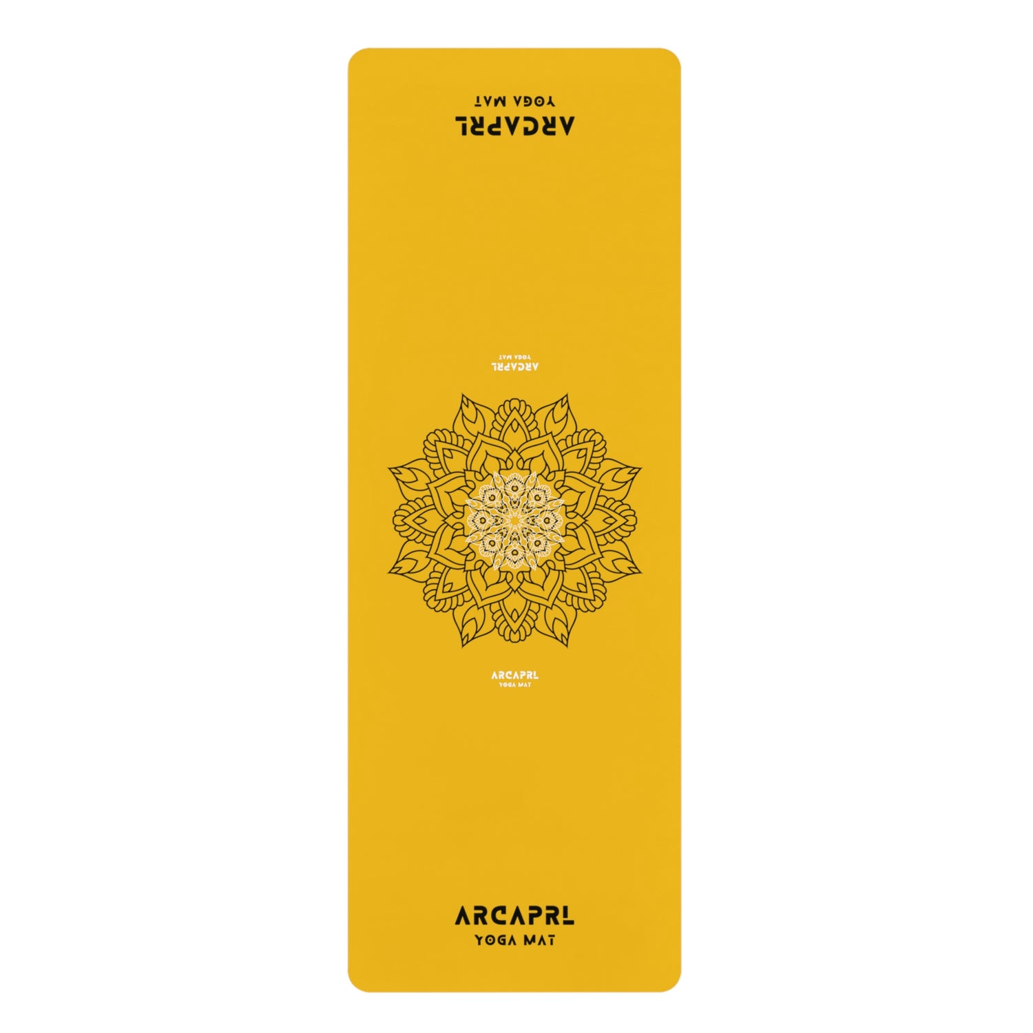 Yellow Spirit Flower Rubber Yoga Mat - Arcadia Apparel